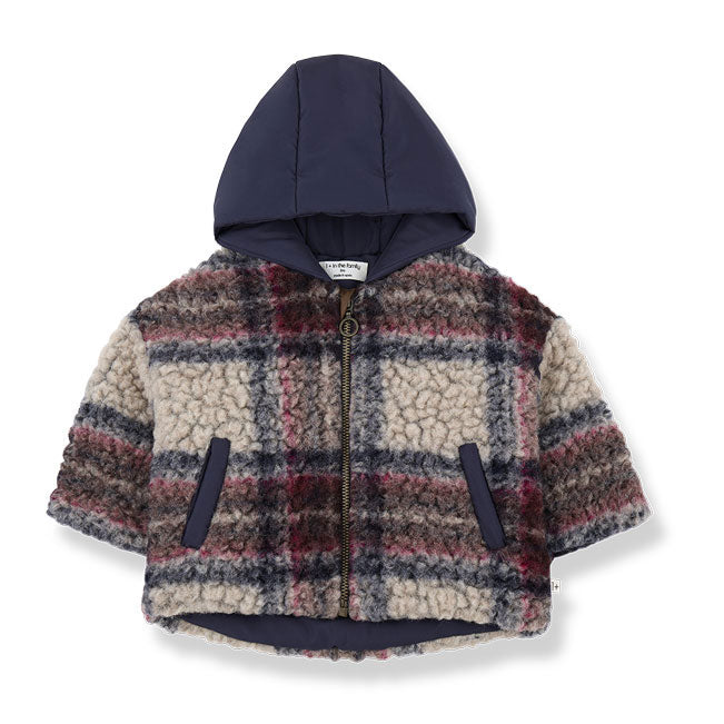 1+ In The Family Dark Blue Hans Hooded Jacket