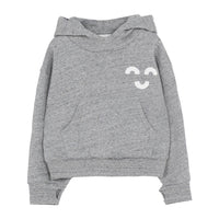 Finger in the Nose  Heather Grey Happy Hooded Sweatshirt