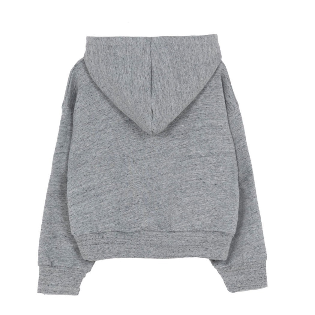 Finger in the Nose  Heather Grey Happy Hooded Sweatshirt