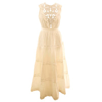 HEV Vanilla V Bib Eyelet Dress