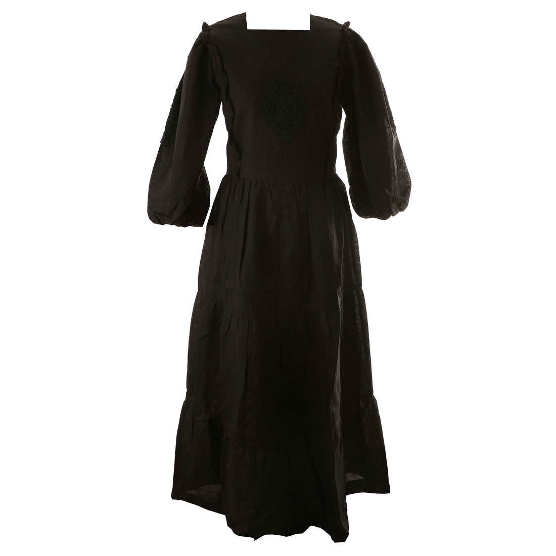 HEV Black Crochet Detail Dress
