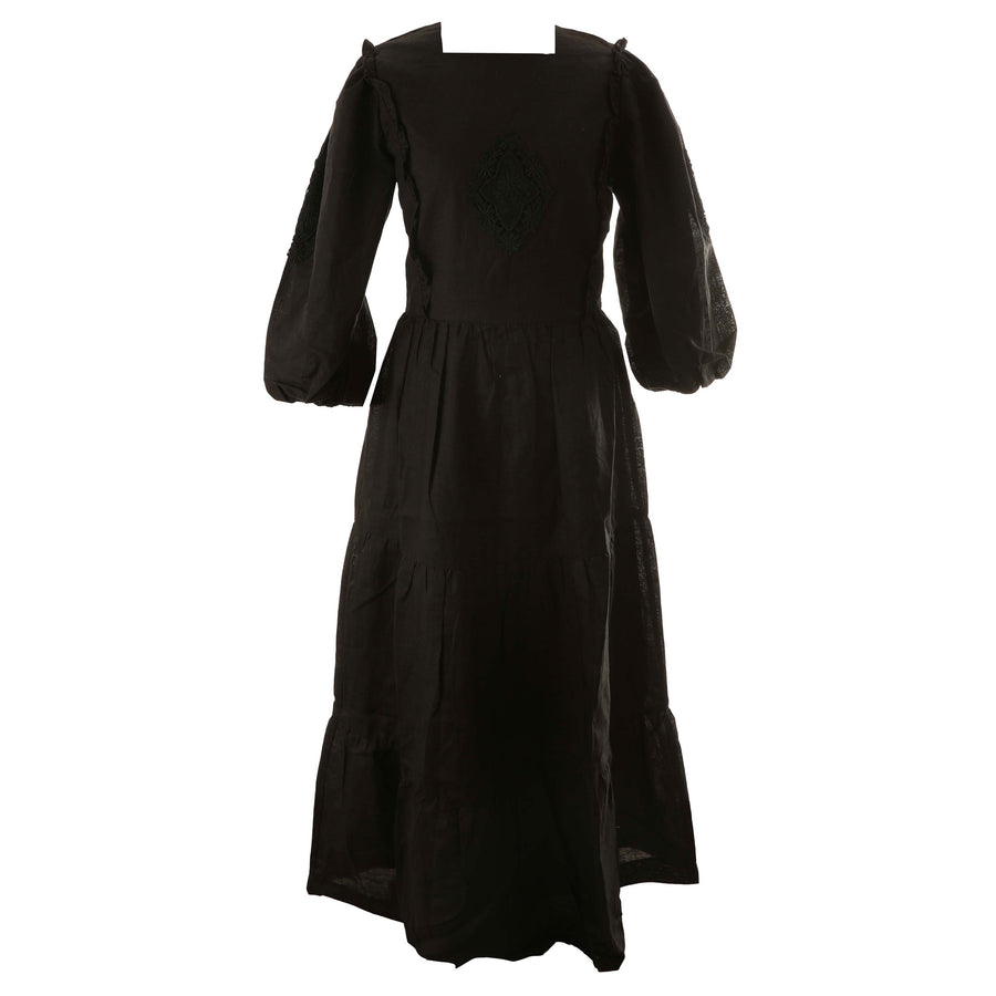 HEV Black Crochet Detail Dress