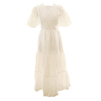 HEV White Crochet Detail Dress