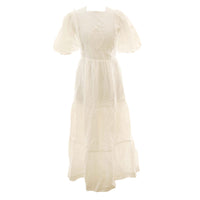 HEV White Crochet Detail Dress
