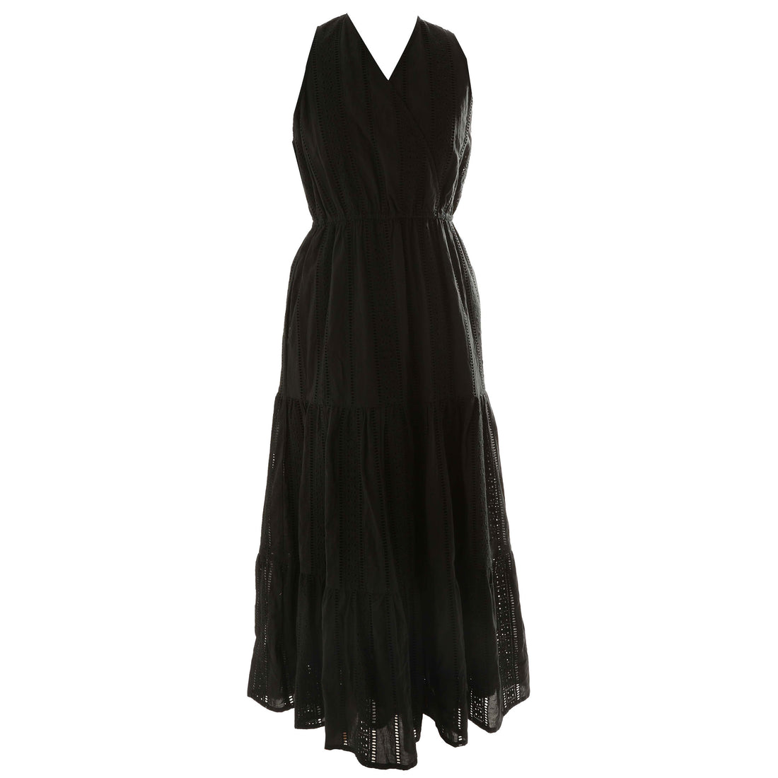 HEV Black Eyelet Wrap Jumper