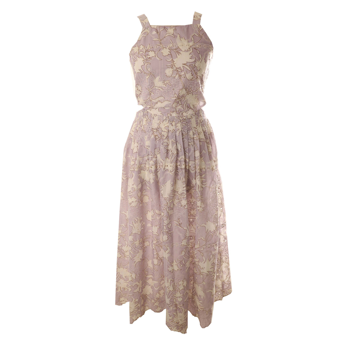 HEV Lavender Rounded Waist Pleated Dress