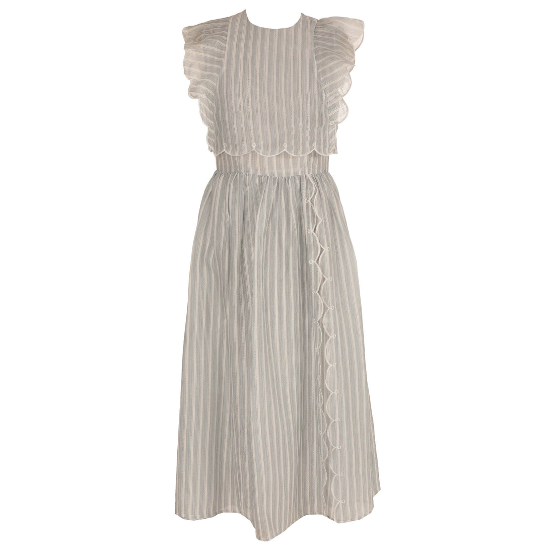 HEV Navy Scallop Squiggly Dress