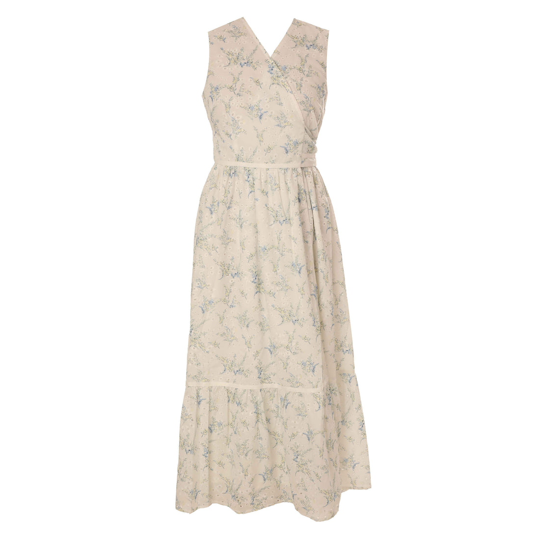 HEV Purple Wrap Eyelet Dress