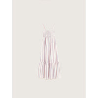 Bellerose Pink Striped Tiered Maxi Heather Dress