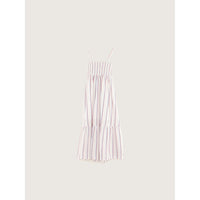 Bellerose Pink Striped Tiered Maxi Heather Dress