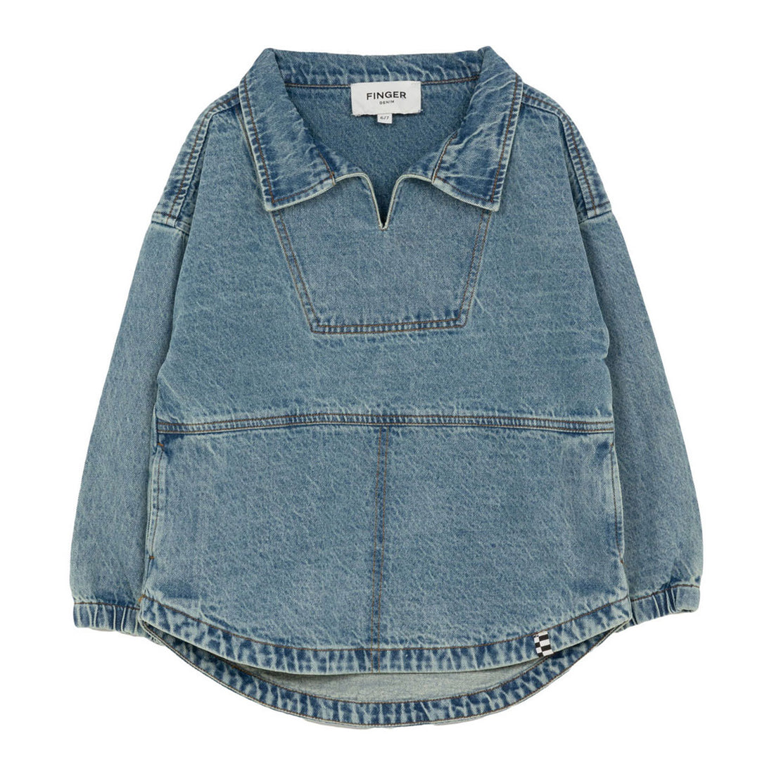 Finger in the Nose  Blue Denim Heaven Loose Shirt