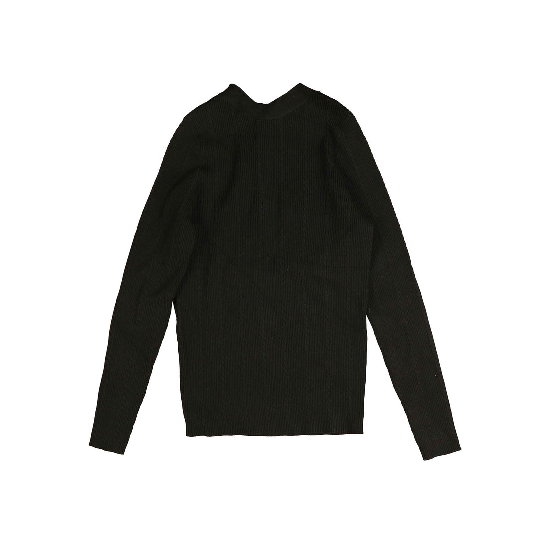 HEV Black Mock Neck Sweater