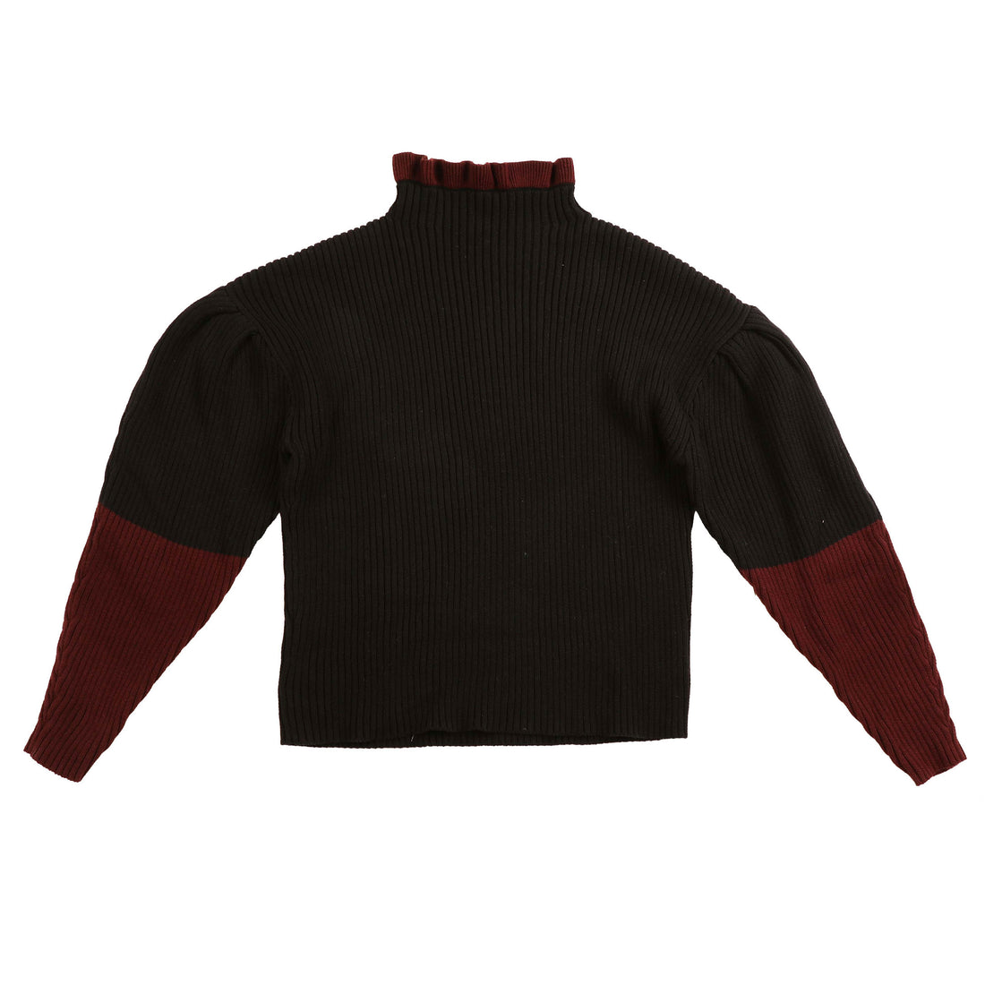 Hev Black Contrast Sleeve Pullover