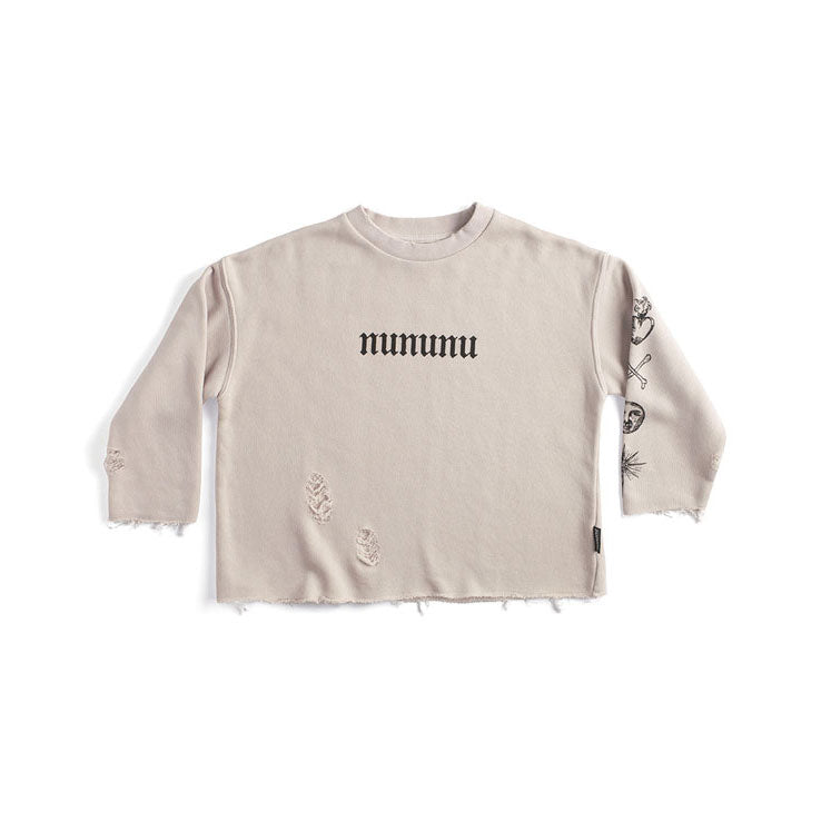 Nununu Smokey Natural Deconstructed Sweatshirt