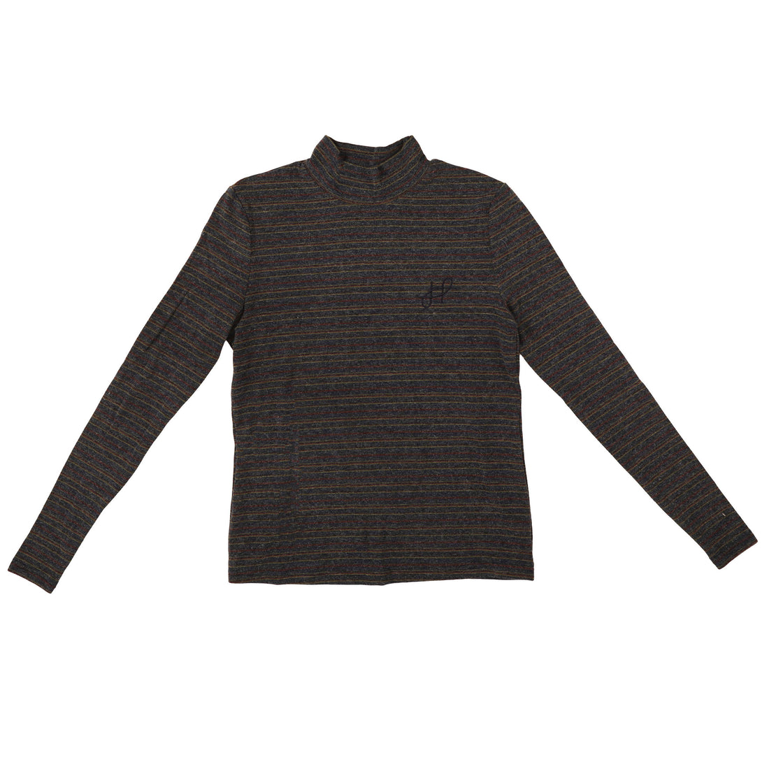 HEV Striped Blue Mockneck Top
