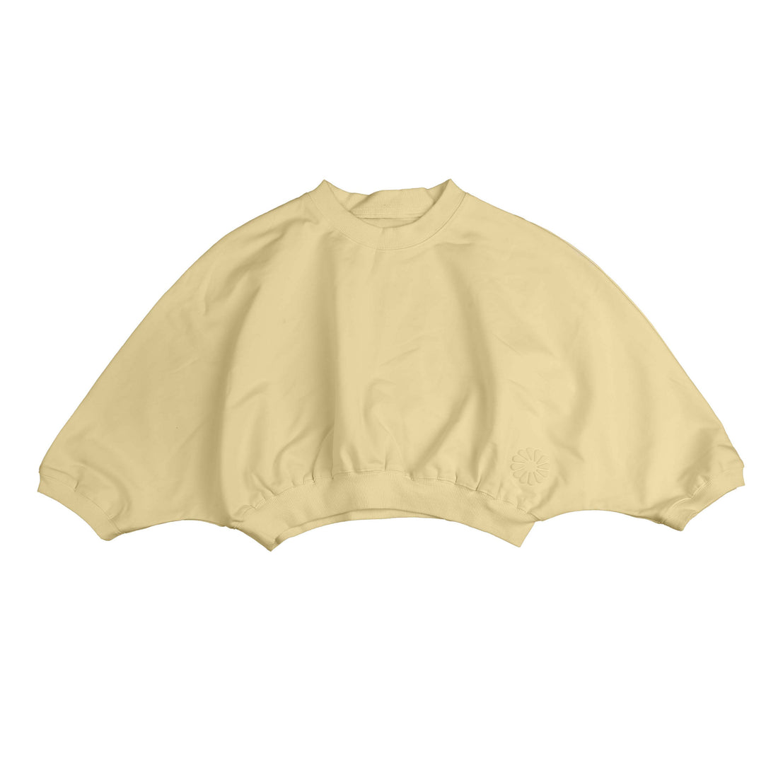 HEV Pale Yellow Cropped Jersey Shirt
