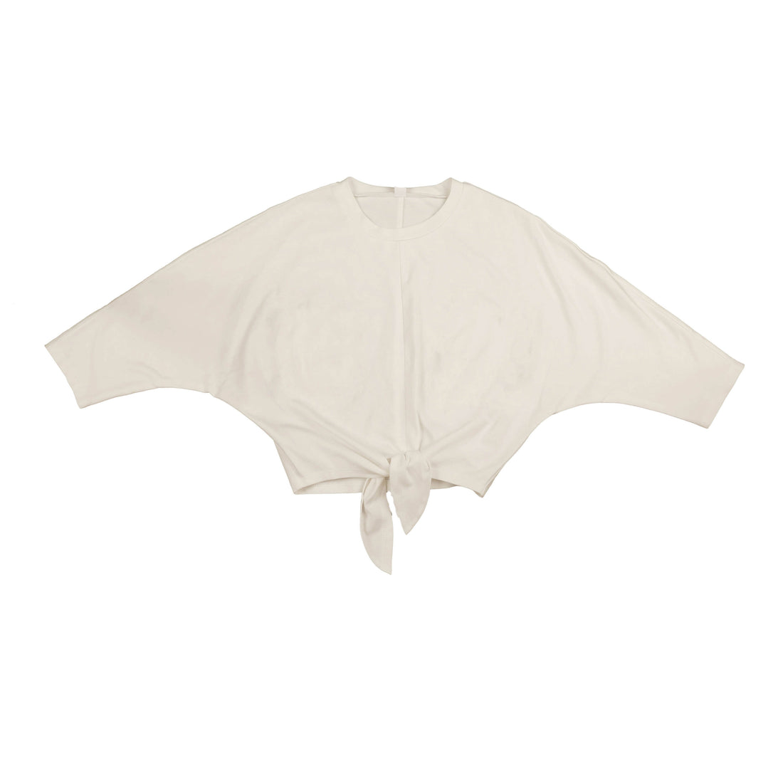 HEV Ivory Front Tied T-Shirt