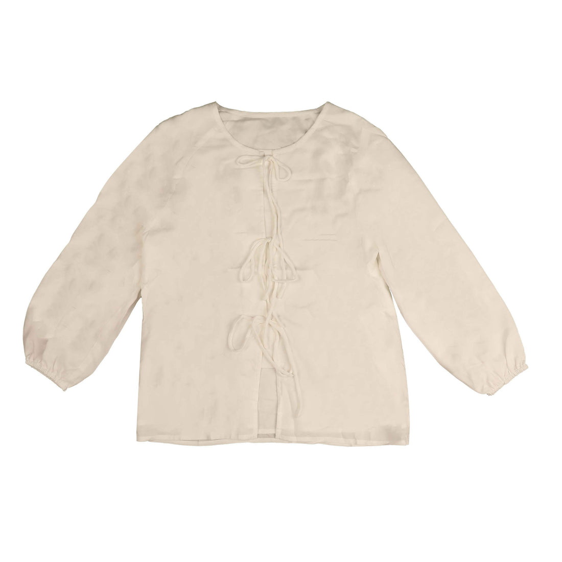 HEV Ivory Ribbons Tie Shirt