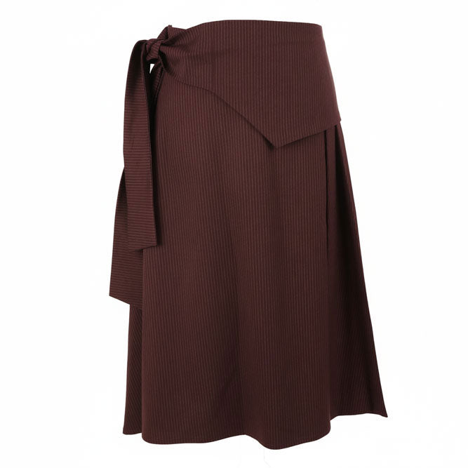 HEV Plum Pinstripe Skirt