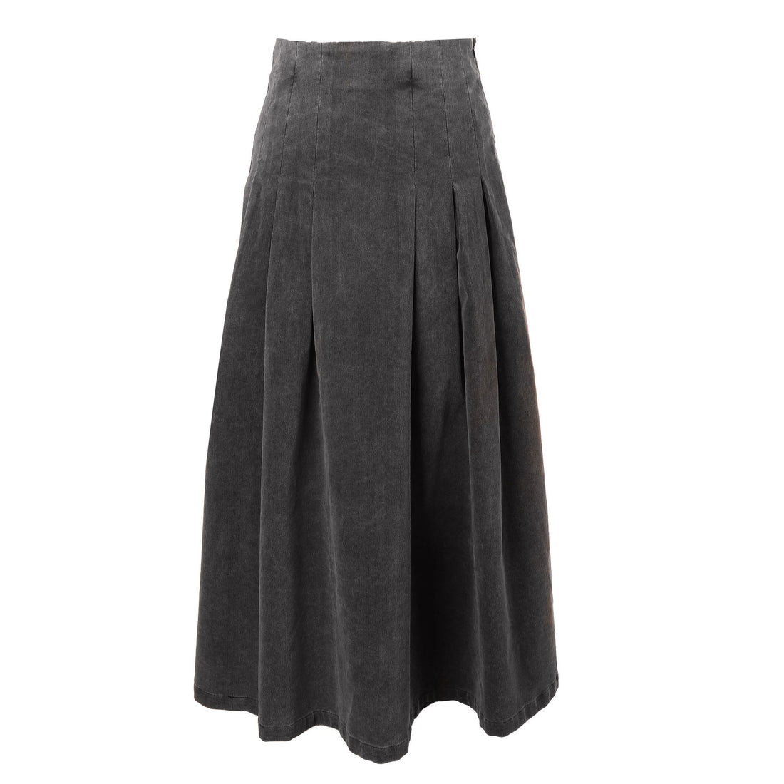 HEV Navy Corduroy Midi Skirt