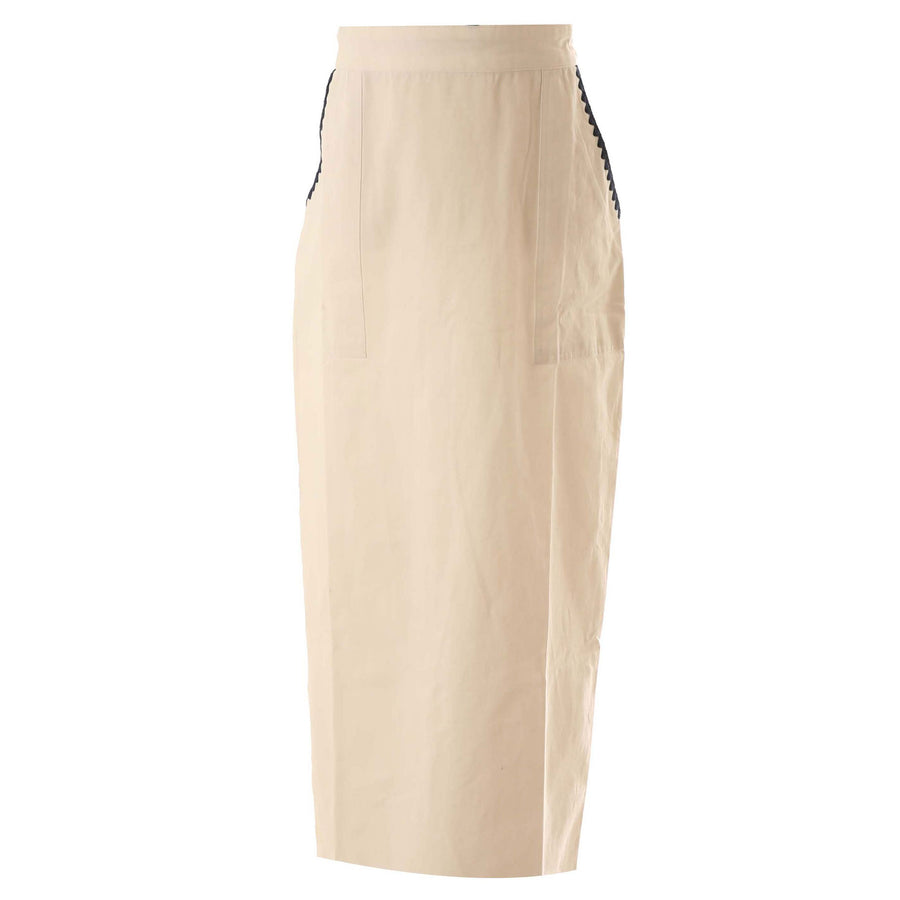 HEV White Binding Stitch Skirt