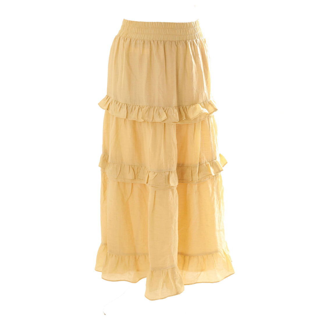 HEV Yellow Tiered Ruffle Skirt