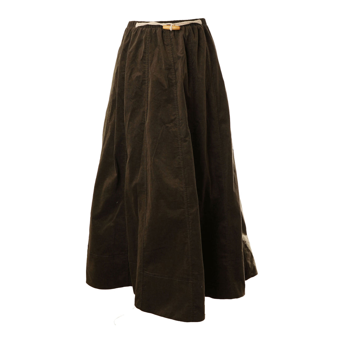 HEV Olive Paneled Cord Skirt