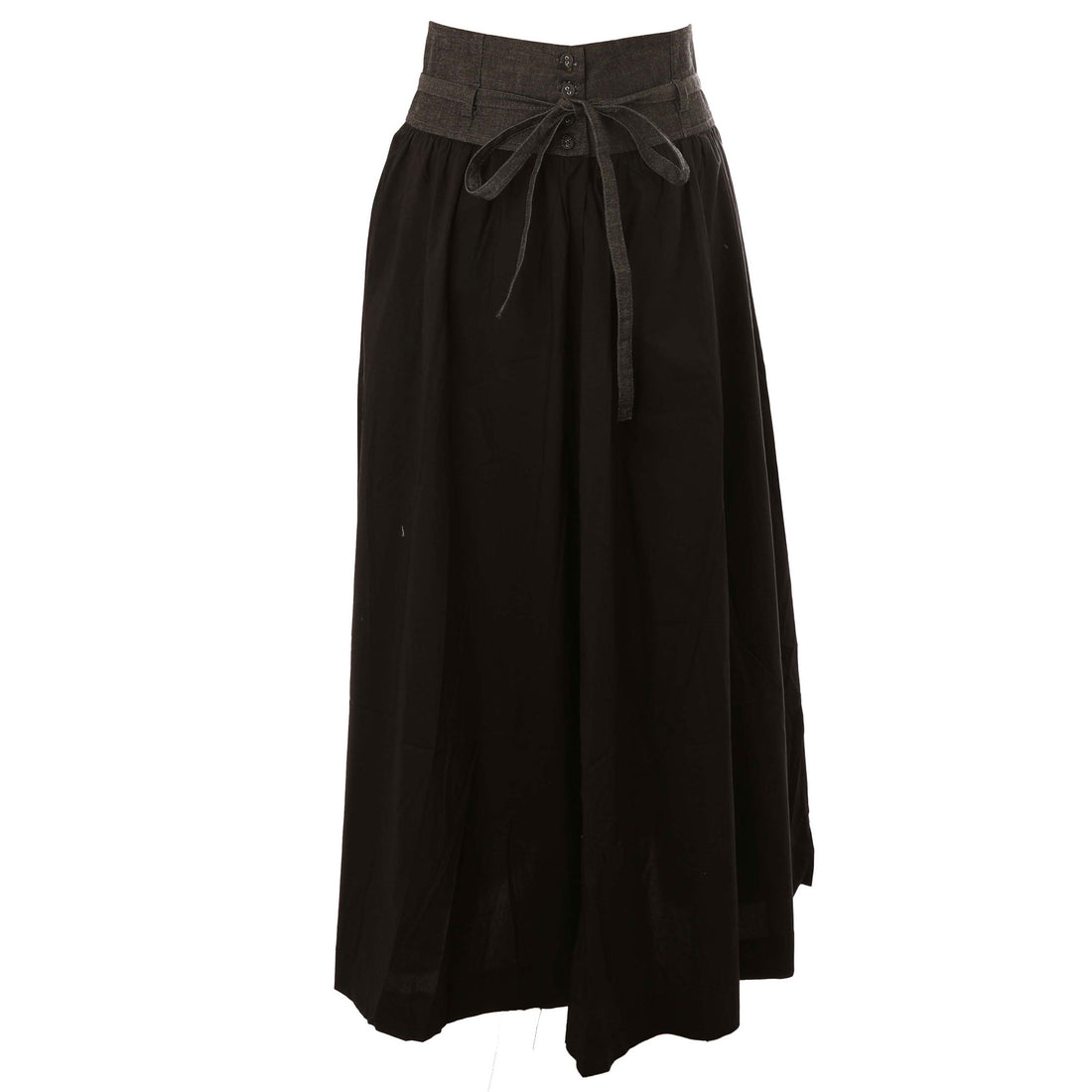 HEV Black Denim Yoke Skirt