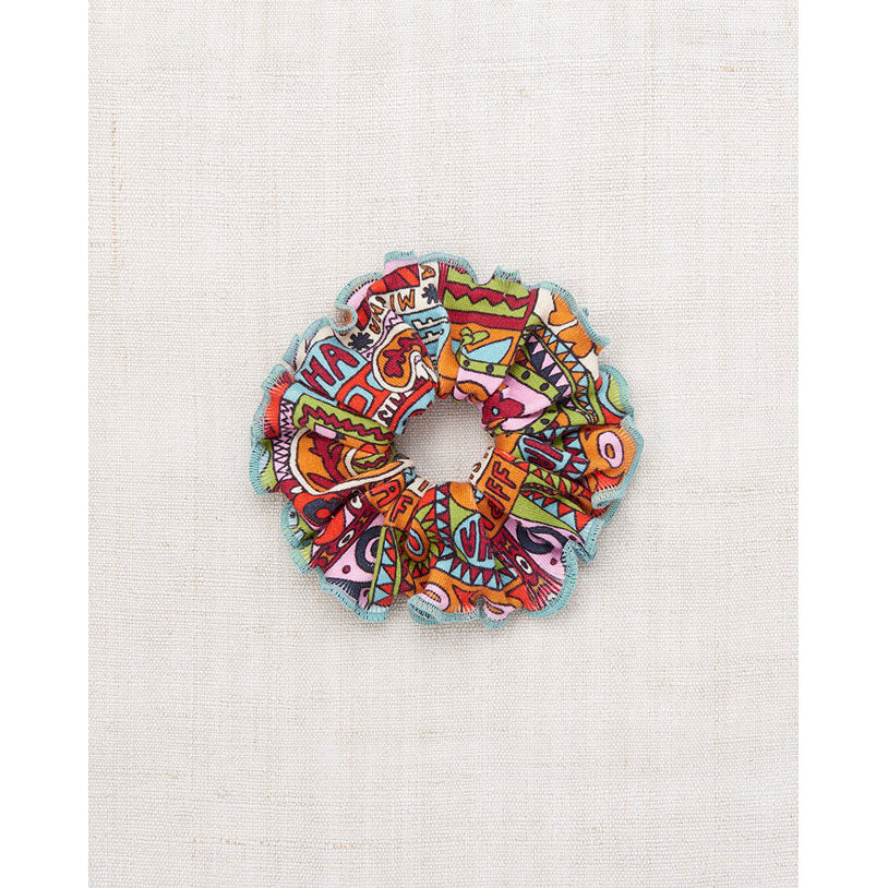 Misha and Puff  Red Flame Groovy Paisley Hair Scrunchie