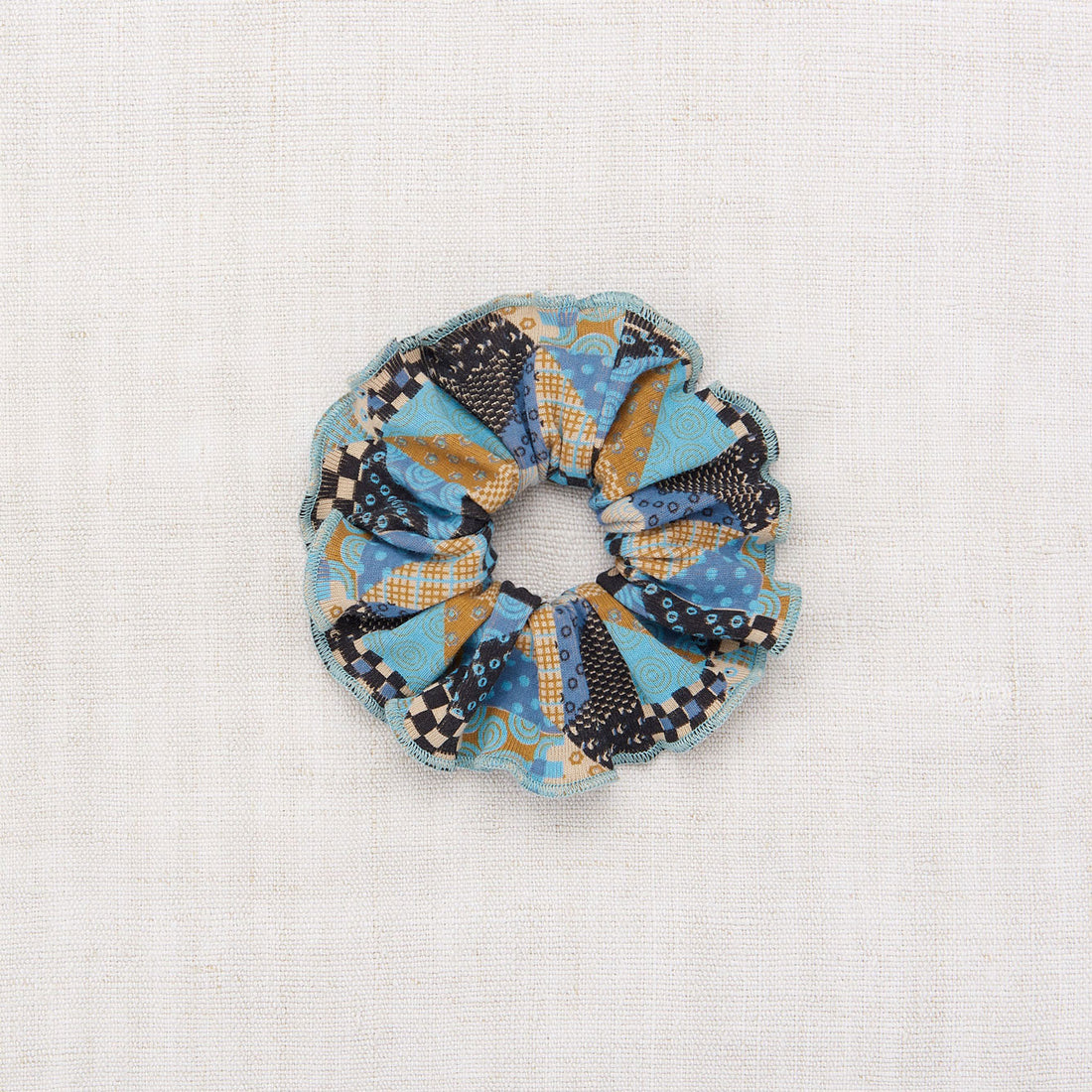 Misha and Puff Hair Scrunchie - Lake Patchwork