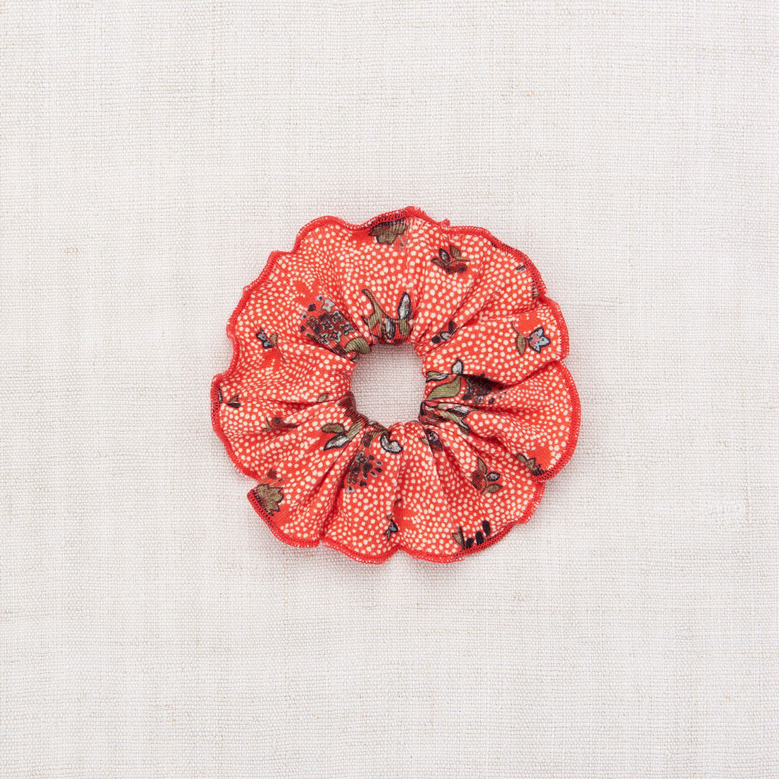 Misha and Puff Hair Scrunchie - Red Flame Holyoke Floral