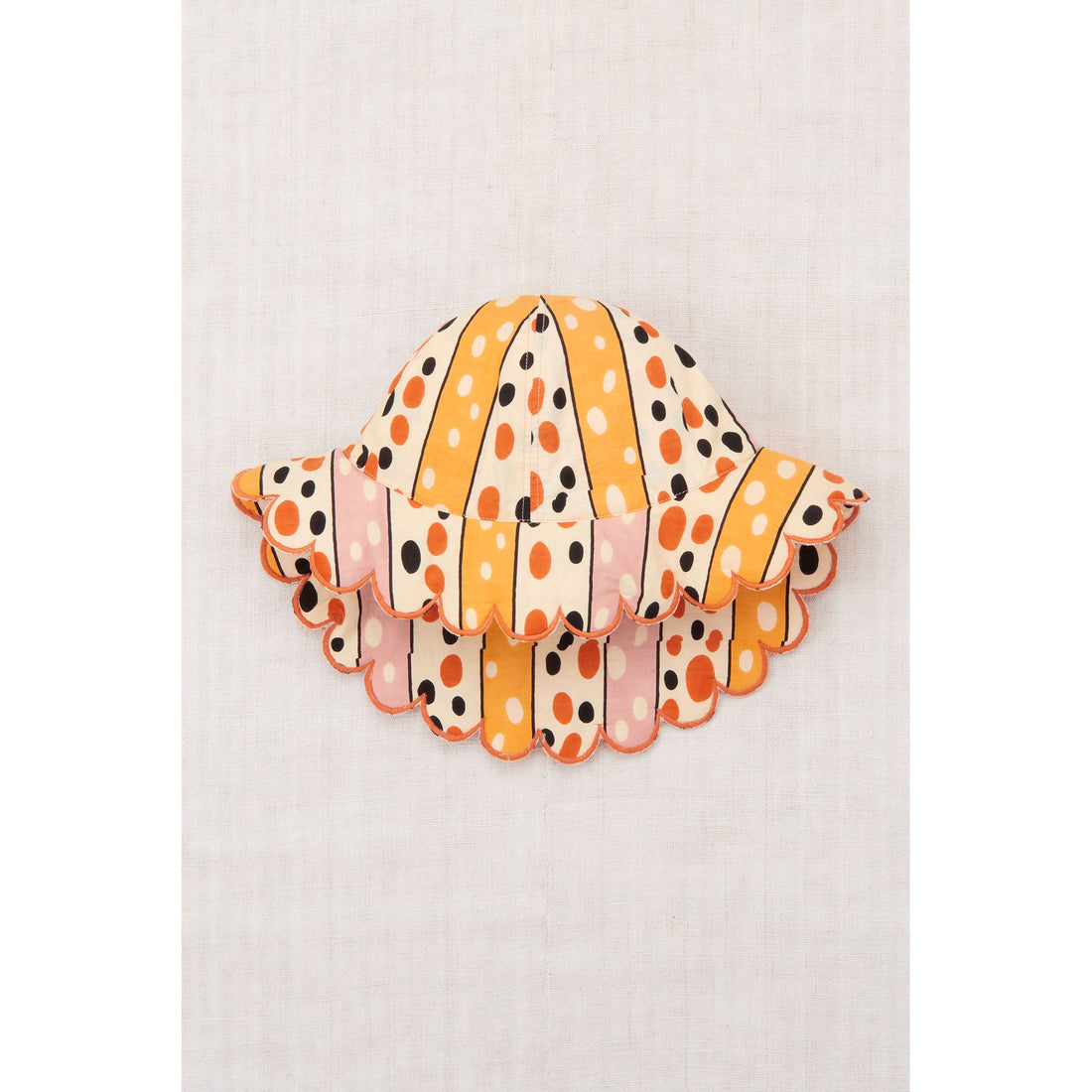 Misha and Puff Frangipani Polka-Stripe Holiday Sunhat