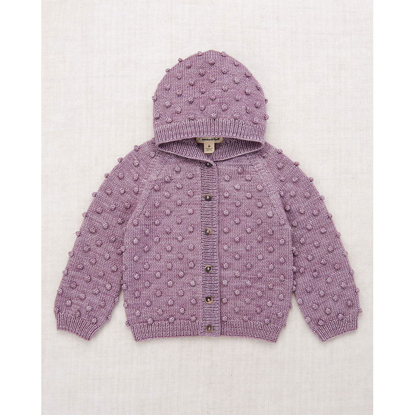 Misha and Puff Periwinkle Hooded Popcorn Cardigan