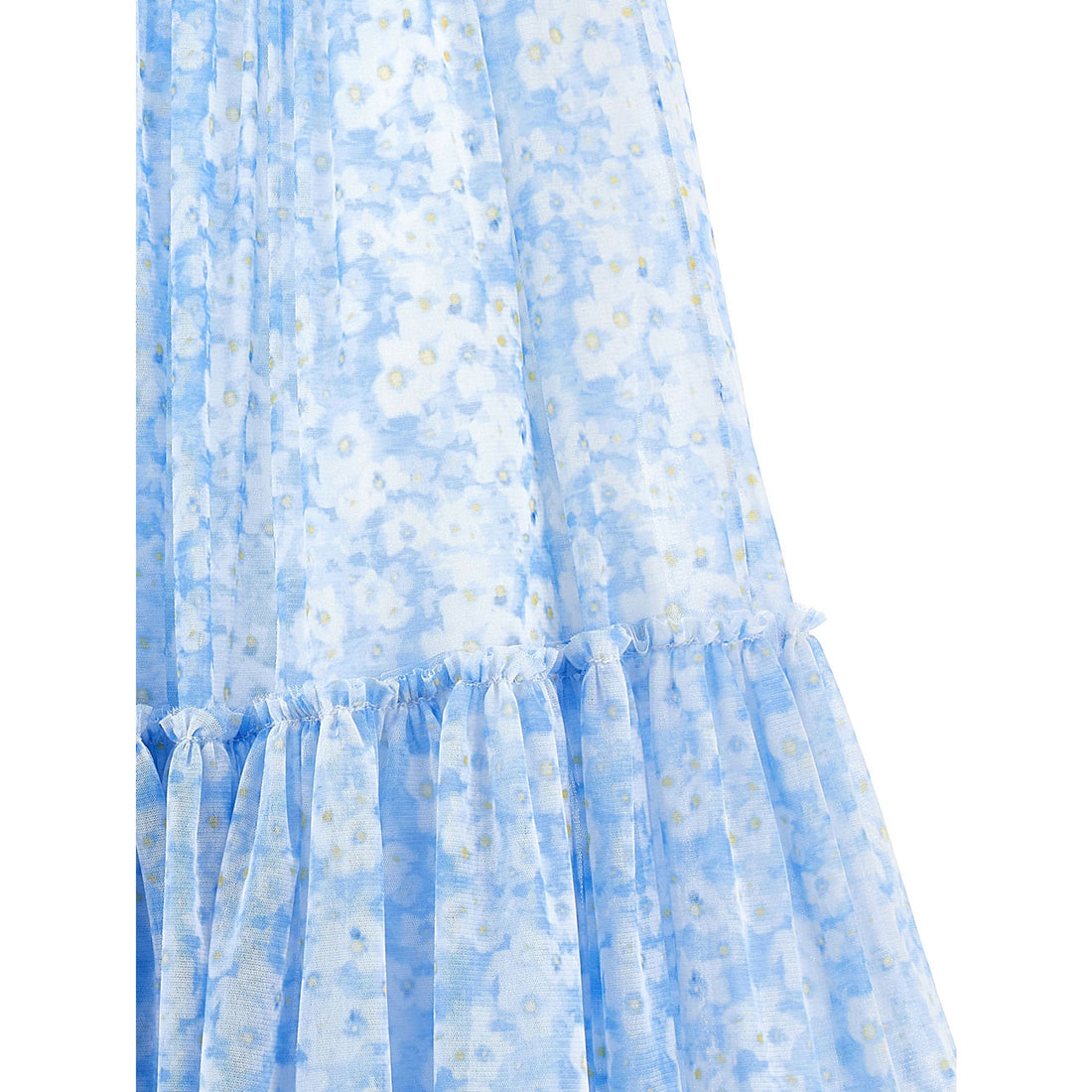 Philosophy White/Blue Printed Tulle Skirt