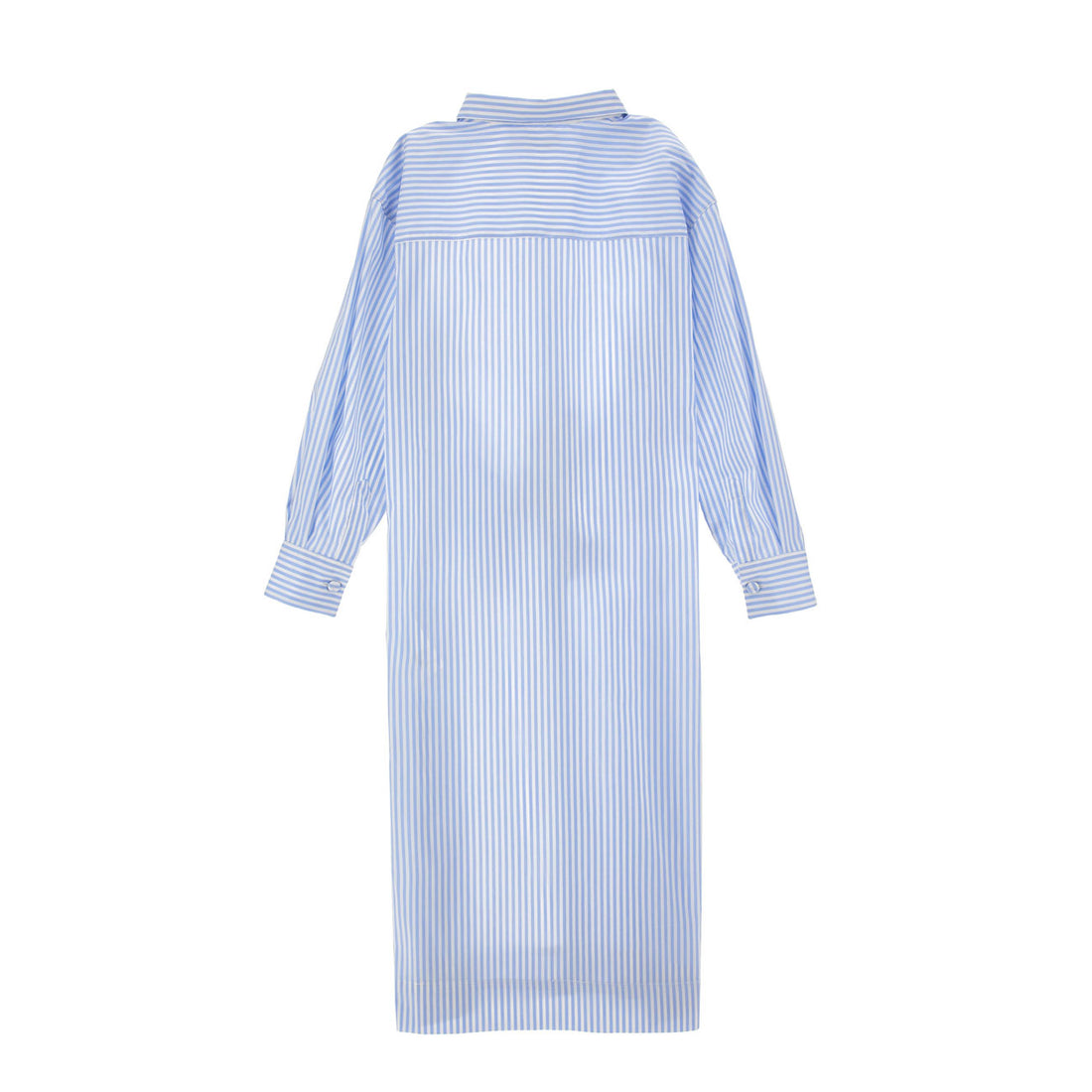 Philosophy White/Blue Poplin Shirt Dress