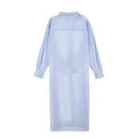 Philosophy White/Blue Poplin Shirt Dress