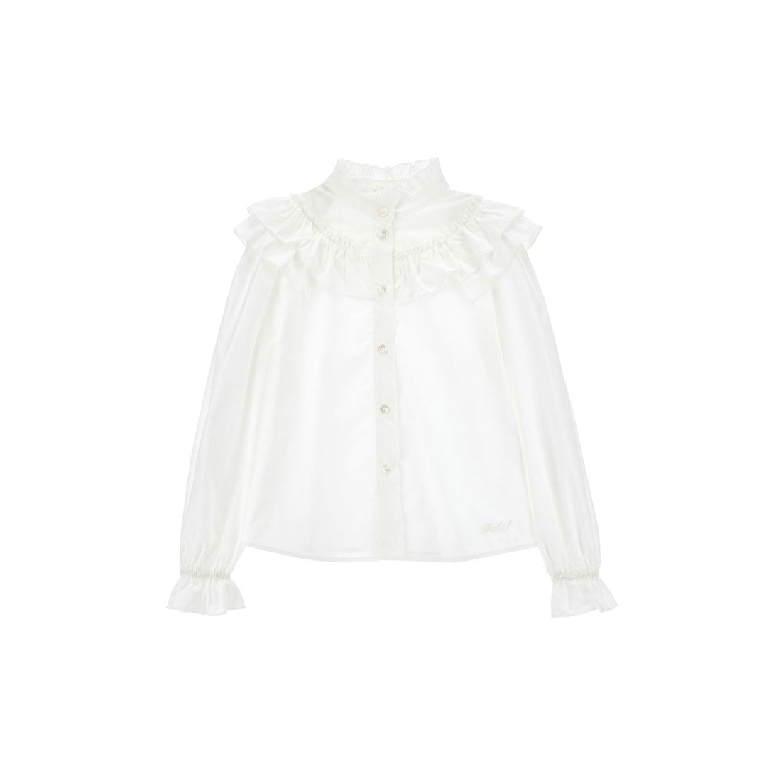Philosophy White Ruffles  Blouse