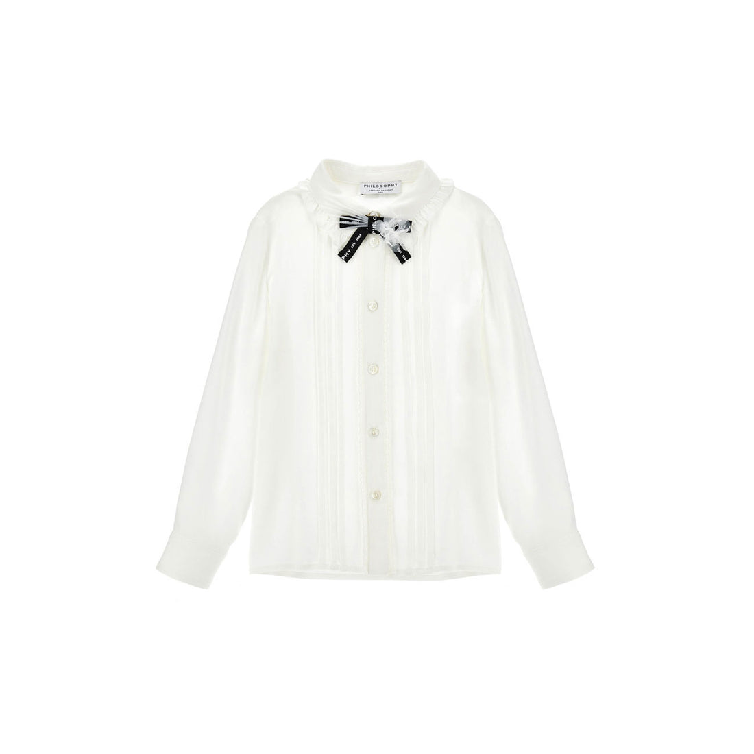 Philosophy White Bow Blouse