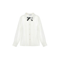 Philosophy White Bow Blouse