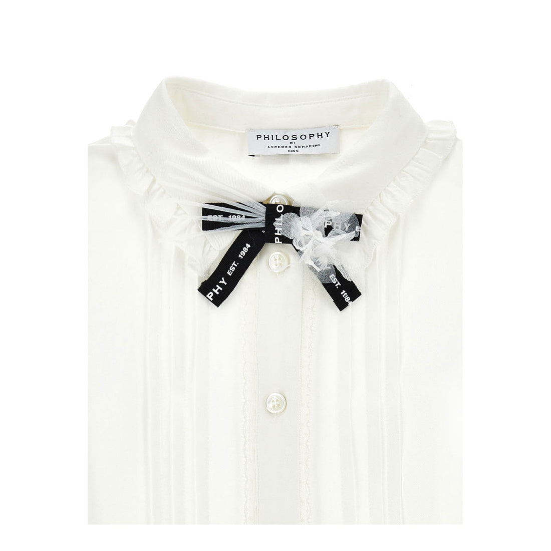 Philosophy White Bow Blouse