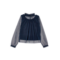 Philosophy Navy Tulle Blouse