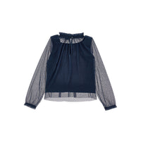 Philosophy Navy Tulle Blouse