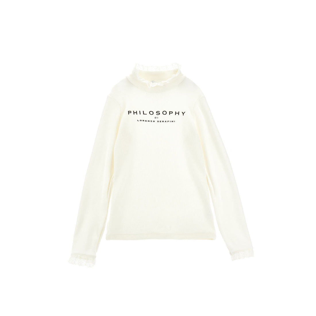 Philosophy White Turtleneck Rib Tee