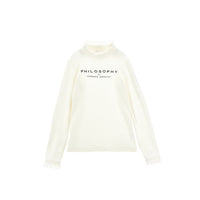 Philosophy White Turtleneck Rib Tee