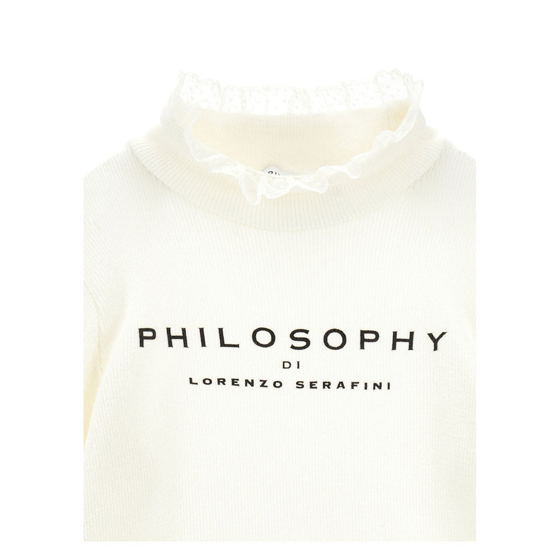 Philosophy White Turtleneck Rib Tee