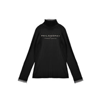 Philosophy Black Turtleneck Rib Tee