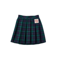 Philosophy Green Check Pleated Skirt