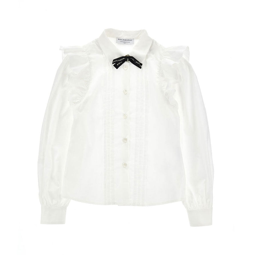 Philosophy White Poplin Bow Blouse