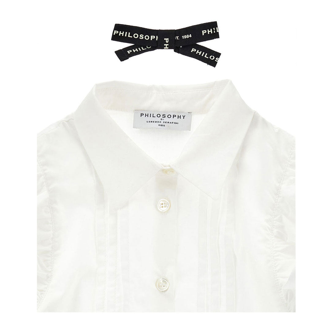 Philosophy White Poplin Bow Blouse