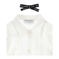 Philosophy White Poplin Bow Blouse